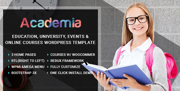 Academia v3.3 – Education Center WordPress Theme