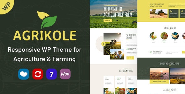 Agrikole v1.7 - Responsive WordPress Theme for Agriculture & Farming