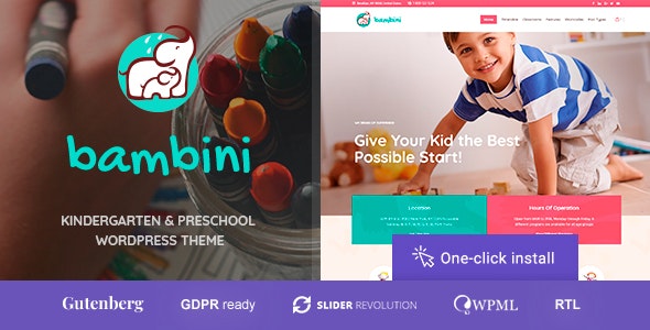 Bambini v1.0.7 – Kindergarten & Pre-School Theme