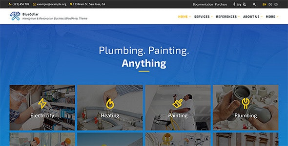 BlueCollar v2.5.9 – Handyman & Renovation Business WordPress Theme