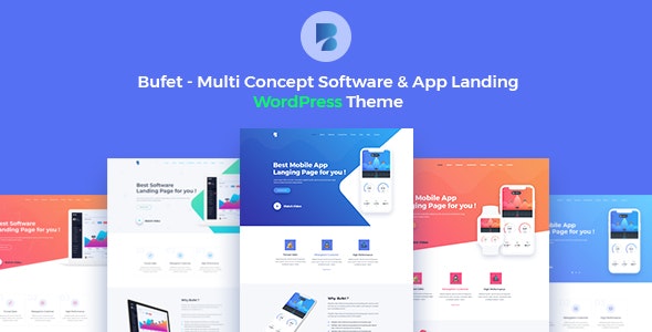Bufet v2.1.6 – Multi Concept Software & App Landing WordPress Theme + RTL