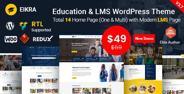 Eikra Education v3.7 – Education WordPress Theme