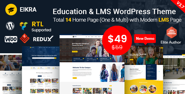 Eikra Education v3.8 – Education WordPress Theme