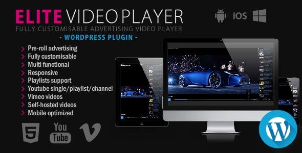 Elite Video Player v6.1 – WordPress plugin