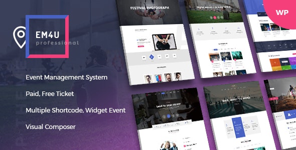 EM4U v1.4.1 – Events WordPress Theme for Booking Tickets