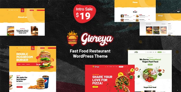 Gloreya v2.0.3 - Fast Food WordPress Theme
