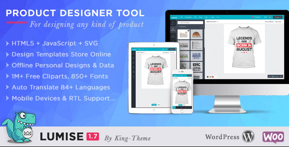 Lumise Product Designer v1.9.8 | WooCommerce WordPress