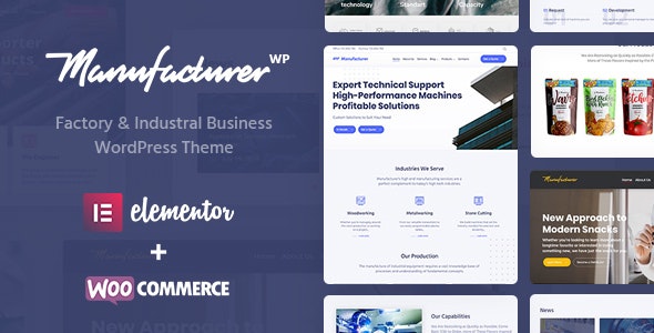 Manufacturer v1.3.2 – Factory and Industrial WordPress Theme