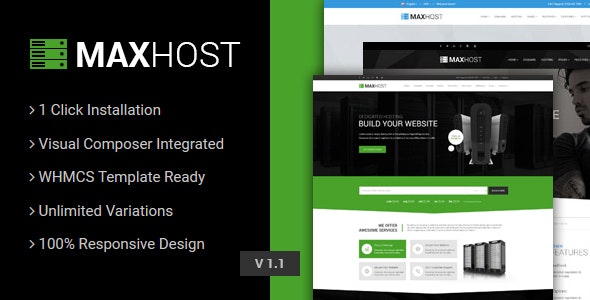 MaxHost v7.5.0 - Web Hosting, WHMCS and Corporate Business WordPress Theme with WooCommerce