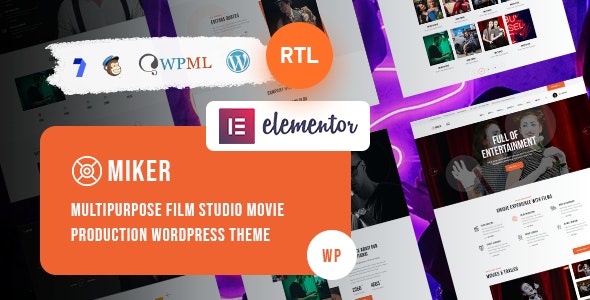 Miker v1.0 – Movie and Film Studio WordPress Theme