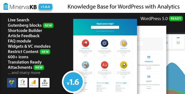 MinervaKB v2.0.0 – Knowledge Base for WordPress with Analytics
