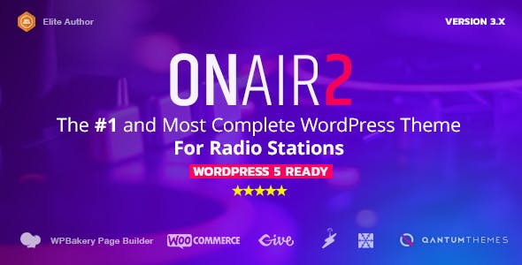 Onair2 v3.9.6 - Radio Station WordPress Theme