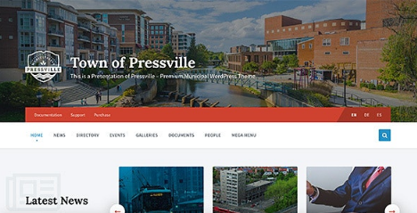 Pressville v2.5.0 – Unique WordPress Theme for Municipalities
