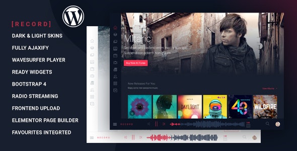 Rekord v1.5.0 – Ajaxify Music – Events – Podcasts Multipurpose WordPress Theme