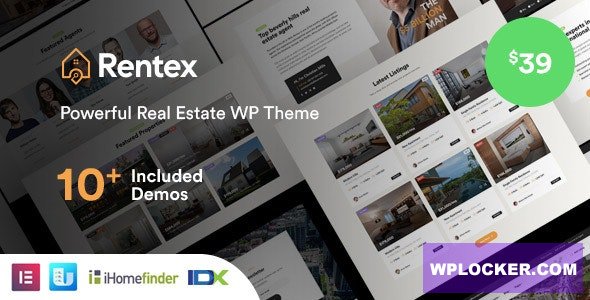 Rentex v1.8.0 – Real Estate WordPress Theme