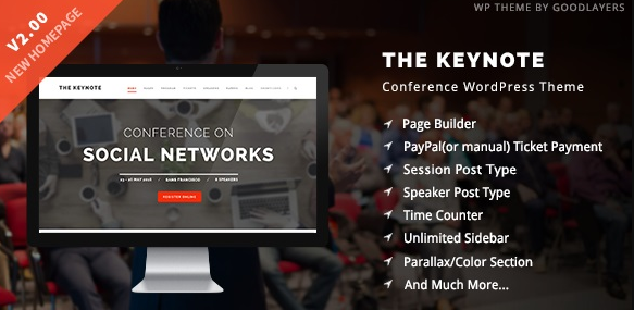 The Keynote v2.24 – Conference / Event / Meeting WordPress Theme