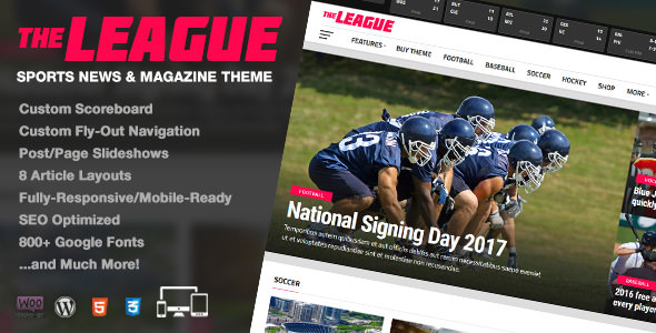 The League v4.2.1 – Sports News & Magazine WordPress Theme