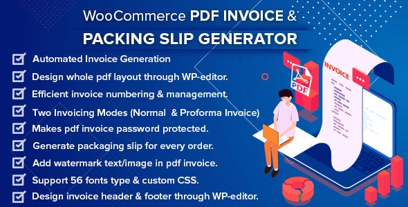 WooCommerce PDF Invoice & Packing Slip Generator v1.4.0
