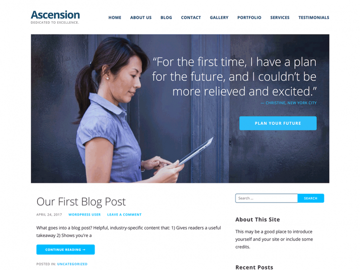 Ascension wordpress theme