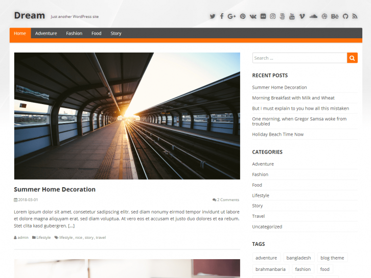 Dream wordpress theme