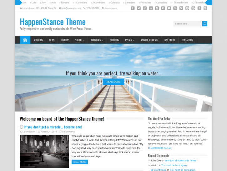 HappenStance wordpress theme