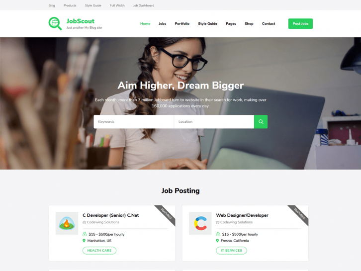 JobScout wordpress theme