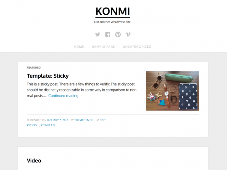 Konmi wordpress theme