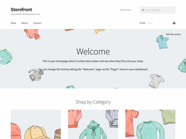 Storefront wordpress theme