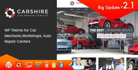 Car Shire Nulled - Auto Mechanic & Repair Theme