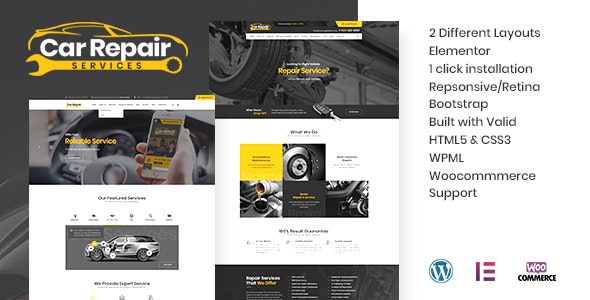 Car Repair Services Auto Mechanic WordPress Theme RTL v4.1