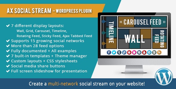 Codecanyon – AX Social Stream v3.9.2