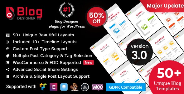 Codecanyon Blog Designer PRO for WordPress v3.3