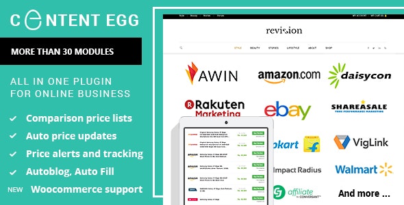 Codecanyon Content Egg all in one plugin for Affiliate Price Comparison Deal sites v9.4.0 Nulled