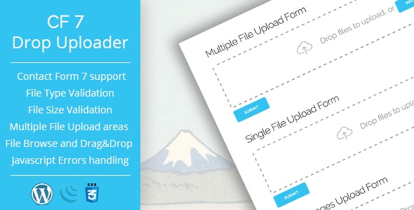 Codecanyon Drop Uploader for CF7 DragDrop File Uploader Addon v2.3.1 Nulled