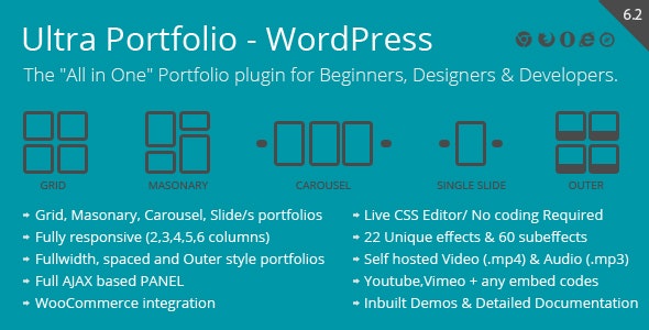 Codecanyon Ultra Portfolio WordPress v6.2 Nulled