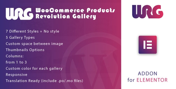 Codecanyon Woocommerce Products Revolution Gallery for Elementor WordPress Plugin v1.0