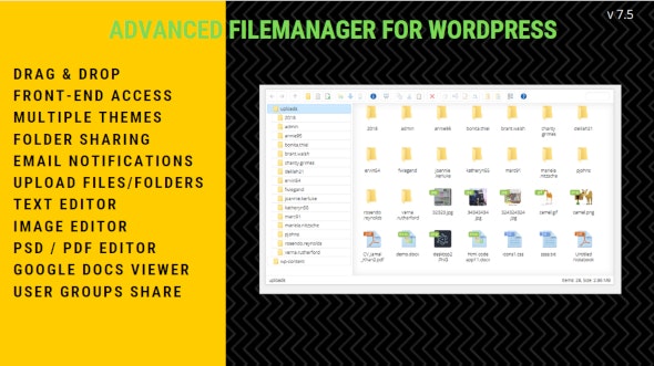 Codecanyon File Manager Plugin For WordPress v7.5.6 Nulled