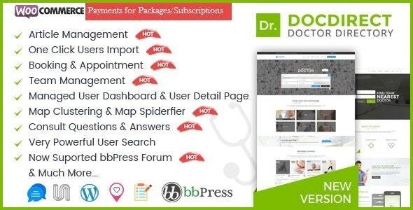 DocDirect WordPress Theme for Doctors and Healthcare Directory v8.1.1 Nulled
