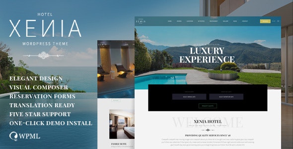 Hotel Xenia Resort Booking WordPress Theme v2.2.0