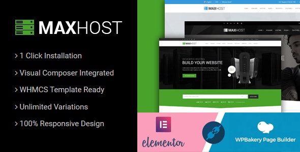 MaxHost – Web Hosting, WHMCS and Corporate Business WordPress Theme with WooCommerce v7.6.1