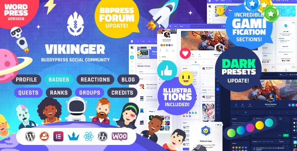 Vikinger – BuddyPress and GamiPress Social Community v1.9.2