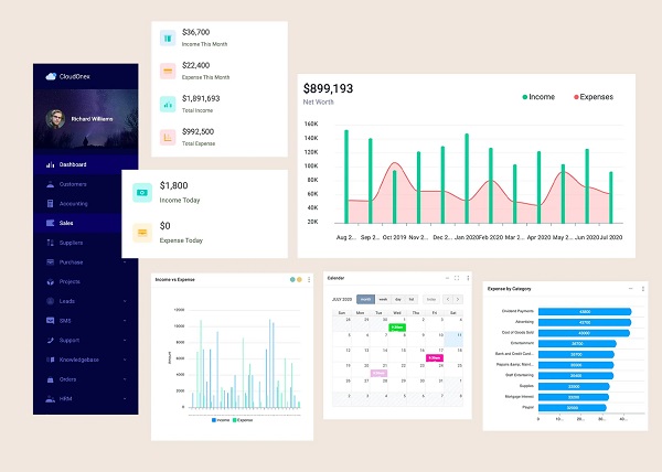 CloudOnex Business Suite Customizable CRM Billing Accounting Project Management Software v7.0