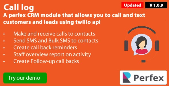 Codecanyon – Call Log 1.2.0 module for Perfex CRM v1.2.1