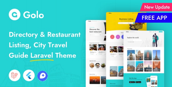 Codecanyon Golo Directory Listing City Travel Guide Laravel Theme v1.2.0 App