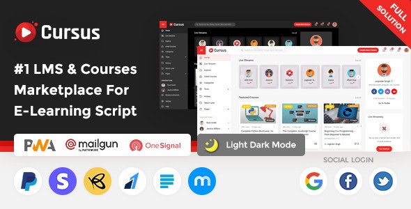 Codecanyon LMS Online Courses Marketplace Script Full Solution Cursus v1.3.6 Nulled