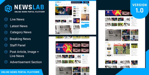 Codecanyon NewsLab Online Newspaper And Magazine Platform v1.0 Nulled