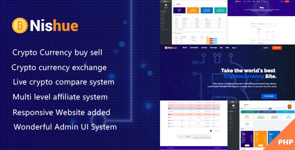 Codecanyon Nishue CryptoCurrency Buy Sell Exchange and Lending with MLM System Crypto Investment Platform v4.1