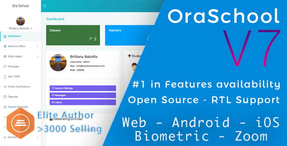 Codecanyon Ora School Suite Ultimate school management system v7.0