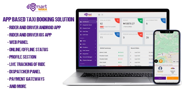 Codecanyon – Smartwaka – Complete solution like Uber with webpanel v1.0