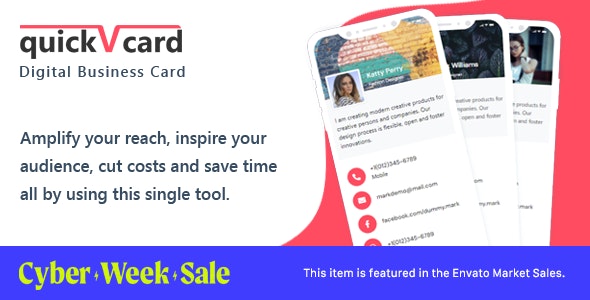 Codecanyon QuickVCard Digital Business Card SaaS PHP Script v1.6